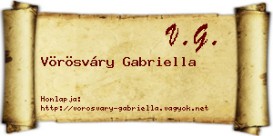 Vörösváry Gabriella névjegykártya