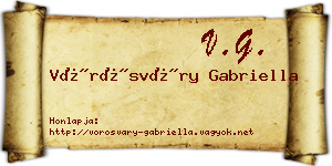 Vörösváry Gabriella névjegykártya