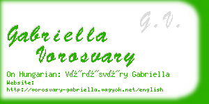 gabriella vorosvary business card
